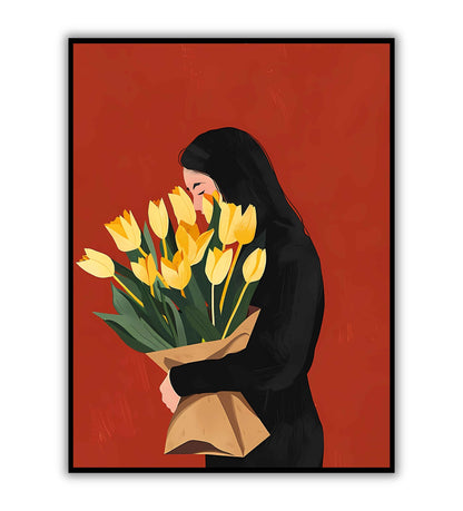 Woman with Flowers(7 of 7) printable poster. Available for purchase as a physical poster or digital download