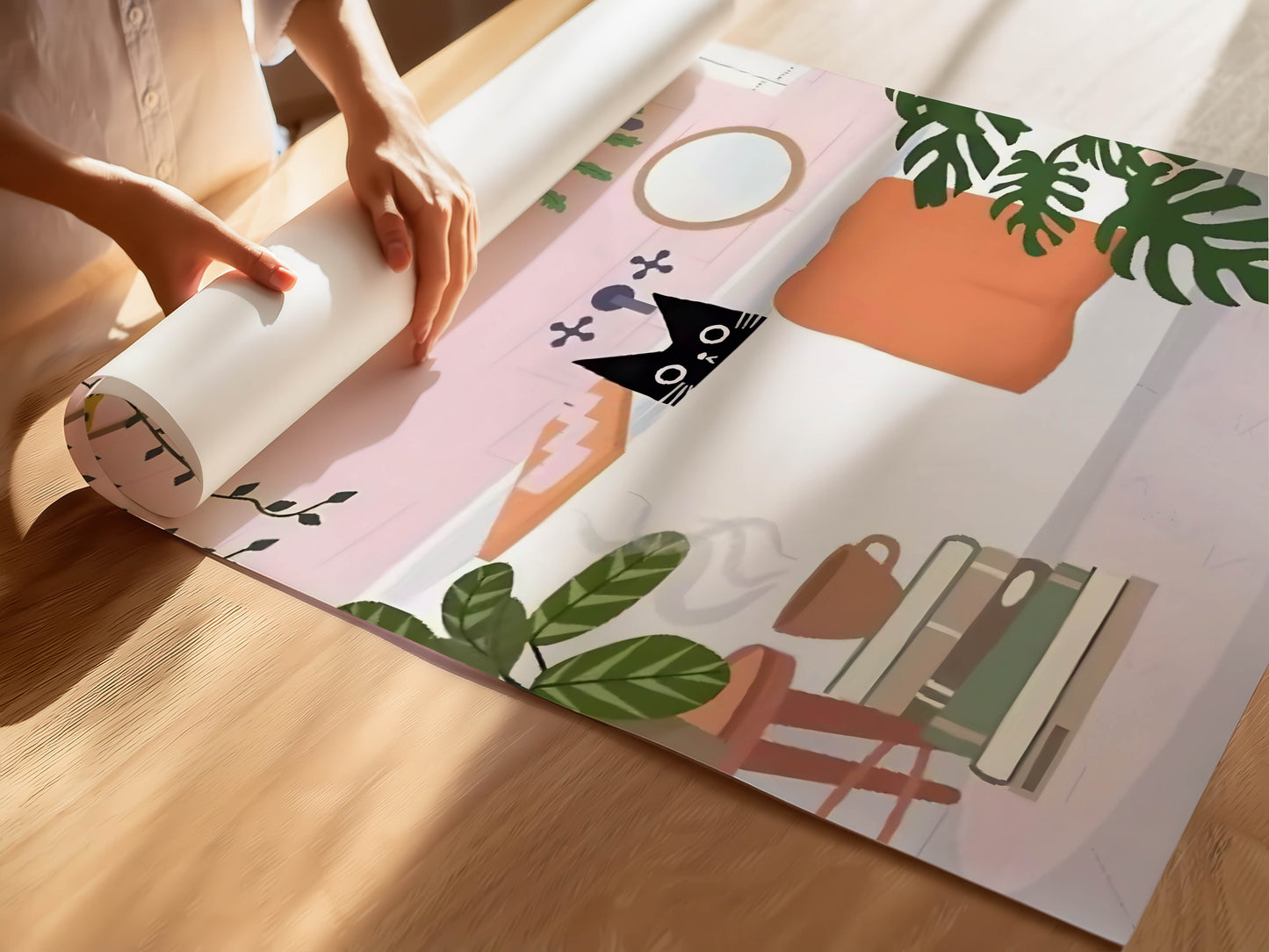 Cat Pink Bathroom