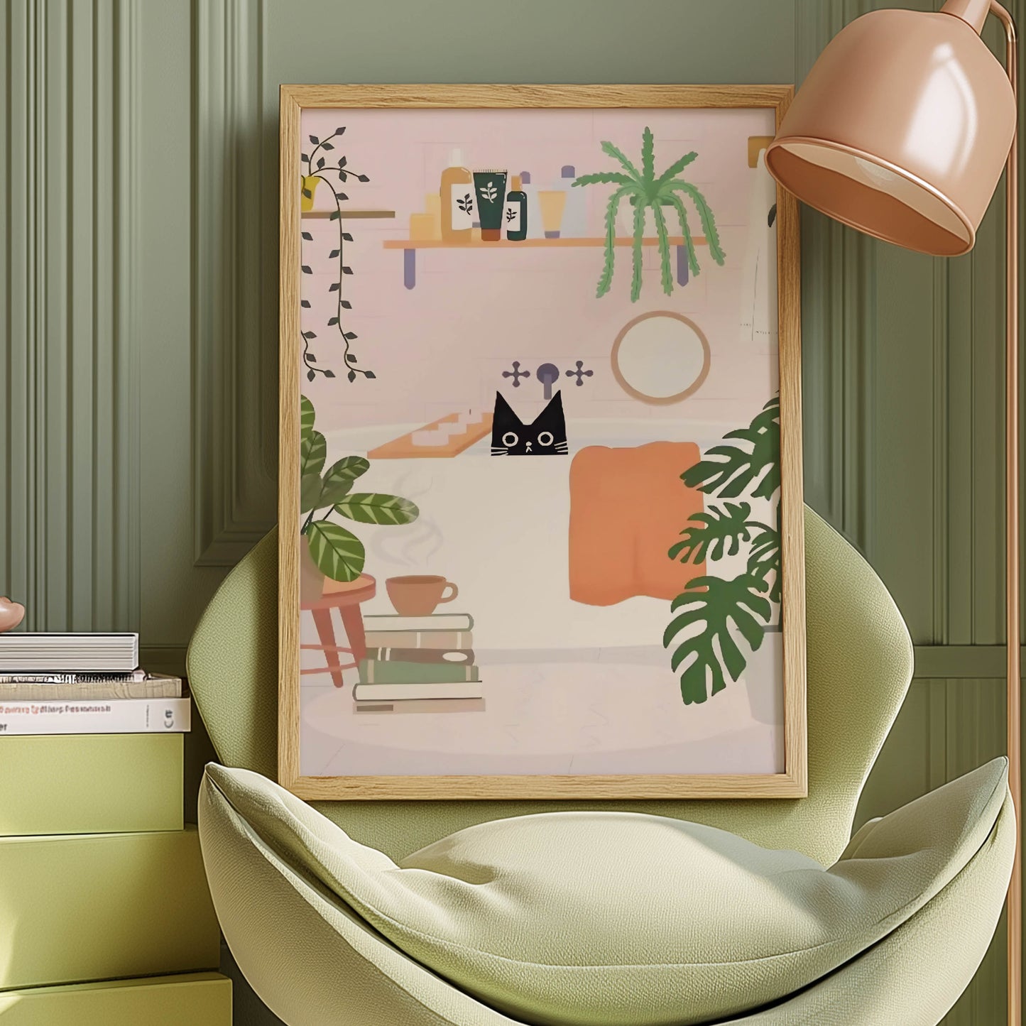 Cat Pink Bathroom