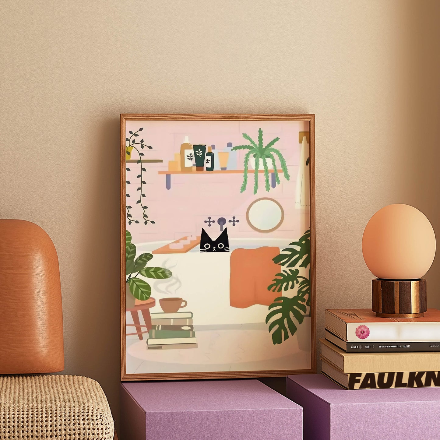 Cat Pink Bathroom