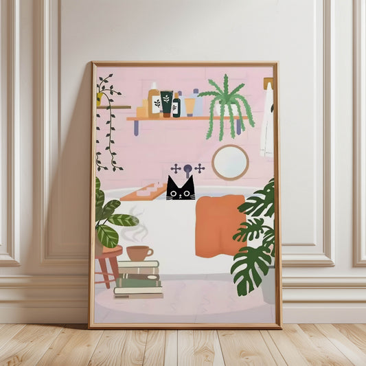 Cat Pink Bathroom