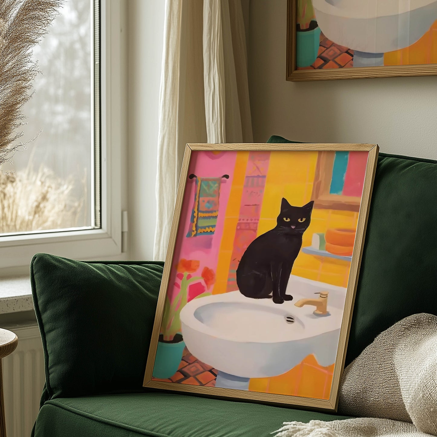 Cat Colourful Sink