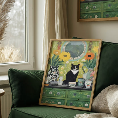 Tuxedo Cat Dresser