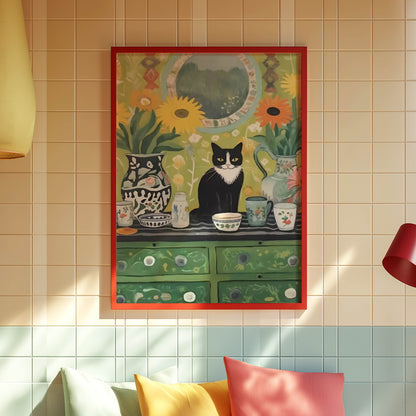 Tuxedo Cat Dresser