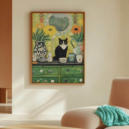 Tuxedo Cat Dresser