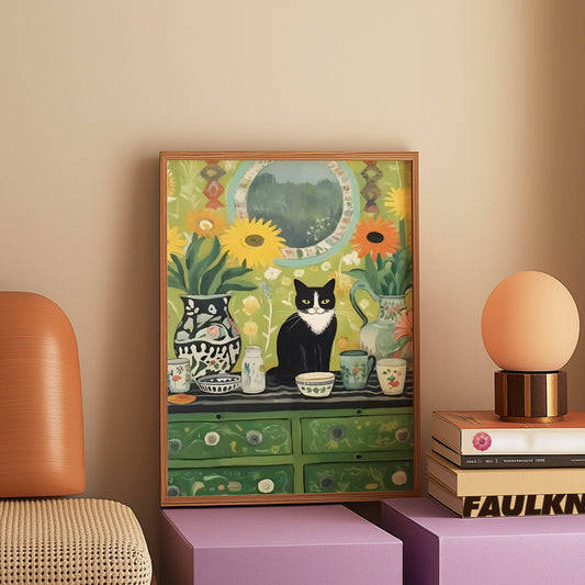 Tuxedo Cat Dresser