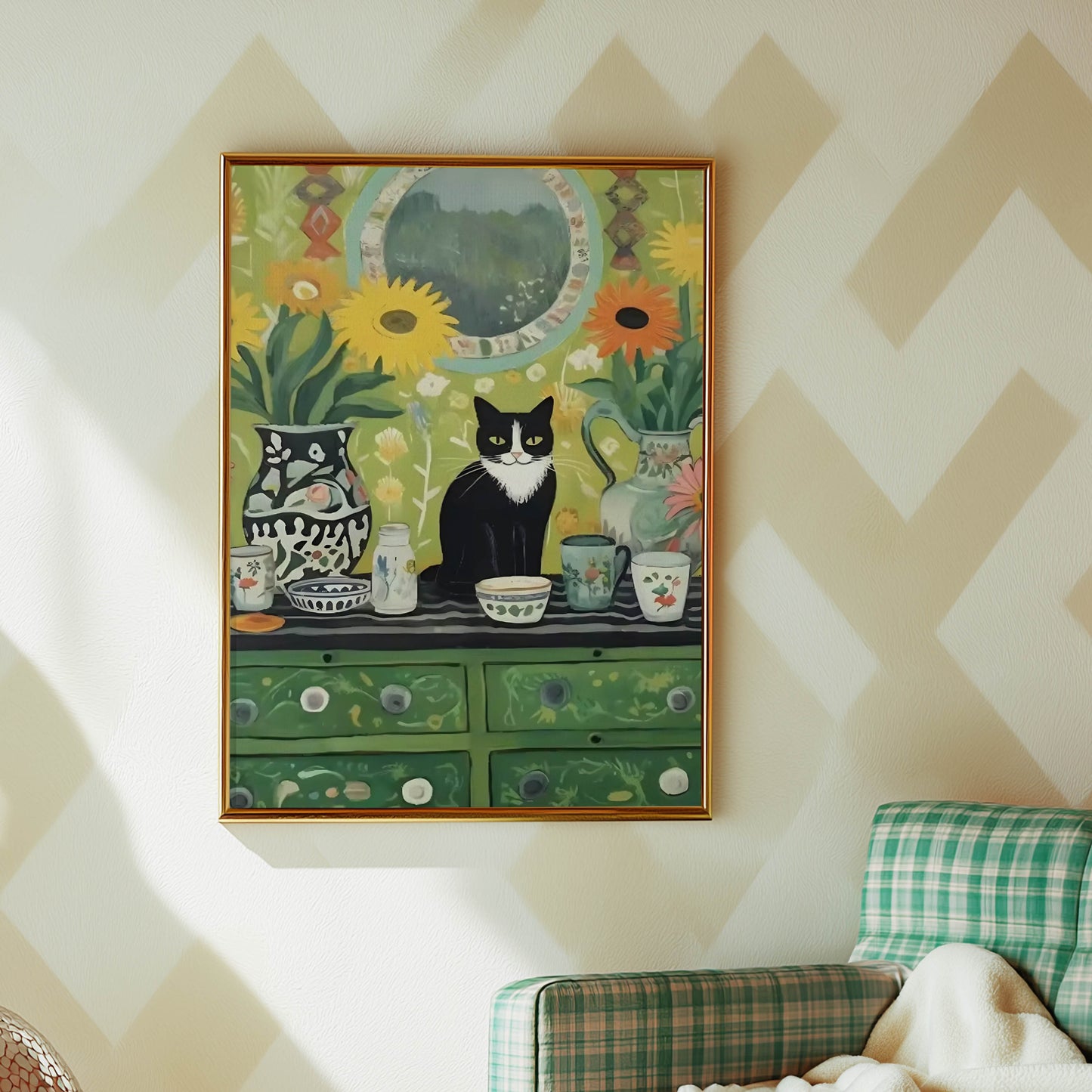 Tuxedo Cat Dresser