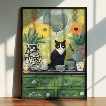 Tuxedo Cat Dresser