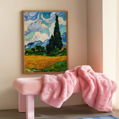 Wheat Field with Cypresses