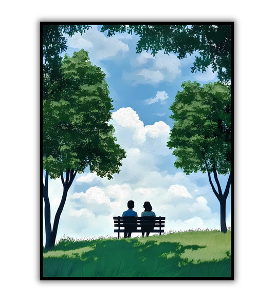 Beneath the Trees wall art for serene and nature-inspired decor.	