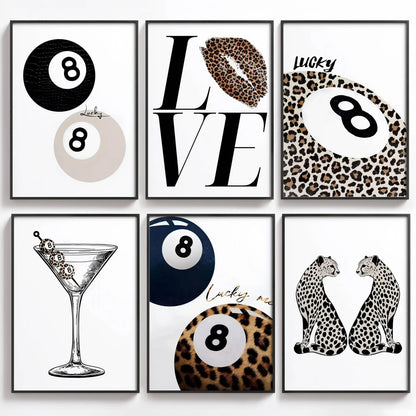 Leopard Lucky 8 Ball
