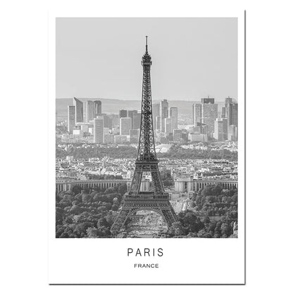 World City Landscape Paris London New York Poster