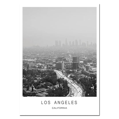 World City Landscape Paris London New York Poster