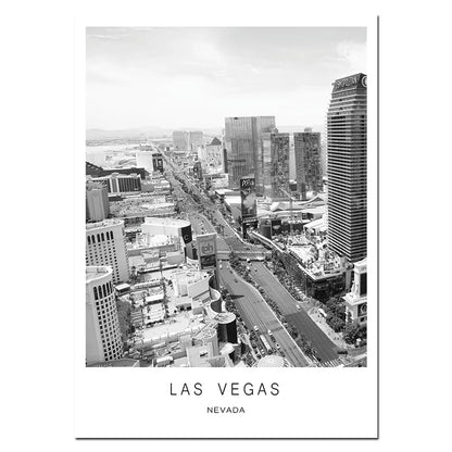 World City Landscape Paris London New York Poster
