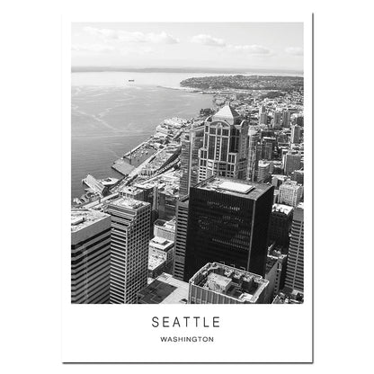 World City Landscape Paris London New York Poster