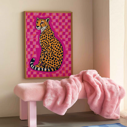 Stylish Retro Tiger wall art for wildlife lovers.	