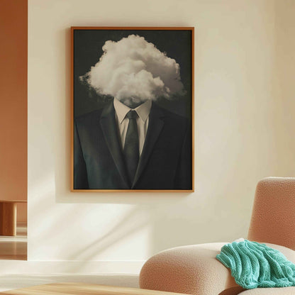 Thought-provoking Clouded Identity print for unique decor.	