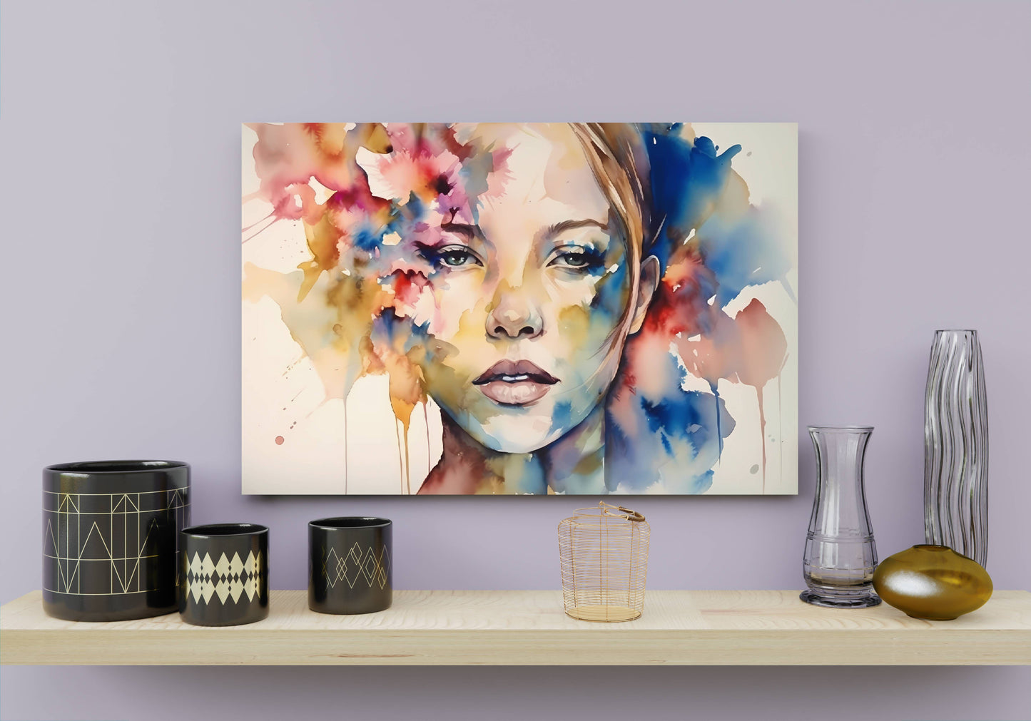 Watercolor painting or Watercolor print - Front angle