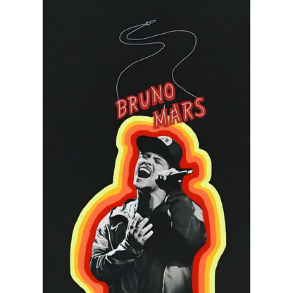 Singer B-Bruno M-Mars Album Poster Sticky Wall Art Printing Waterproof Home Living Bed Room Bar Aesthetic Decor