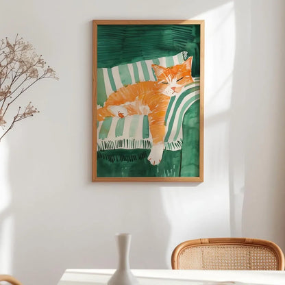 Sleeping Cat Large Wall Art