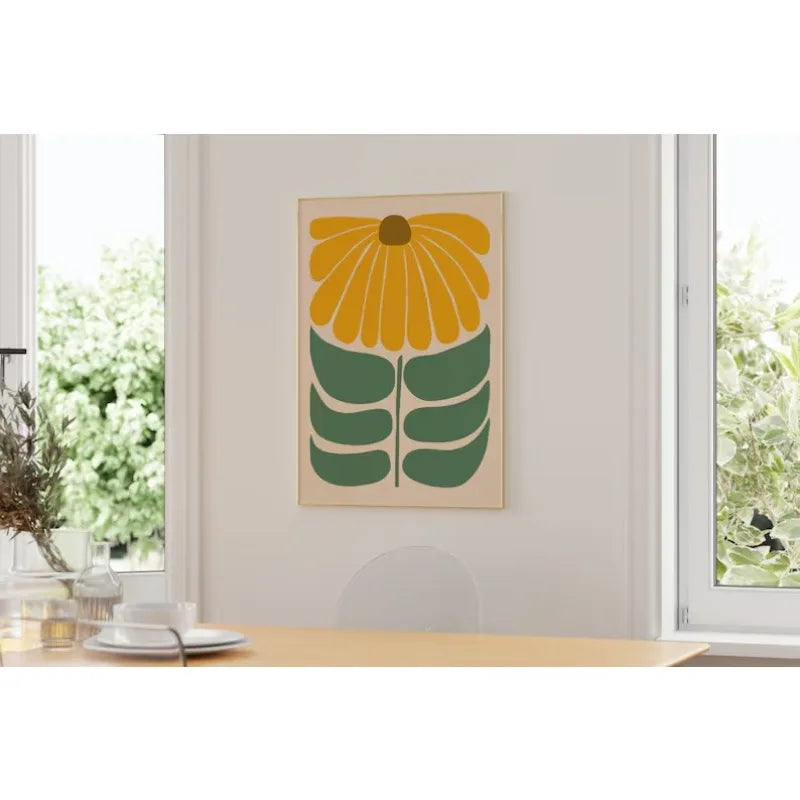 Retro Sunflower Art Print