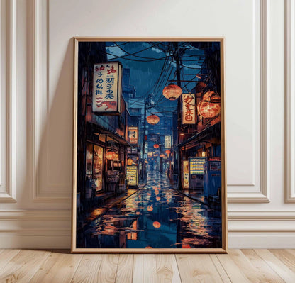 Tokyo Teahouse Cartoon Japanese Print