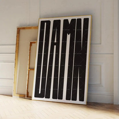 DAMN Quotes Black Red Wall Art