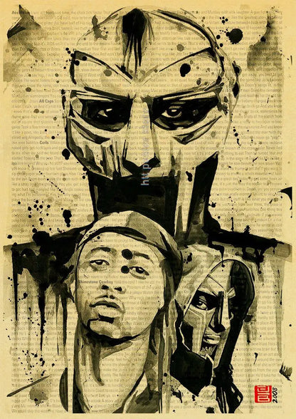 MF Doom Hip Hop Rap Music Retro Posters