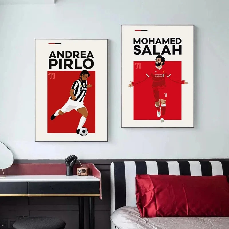World Famous Football Stars Poster