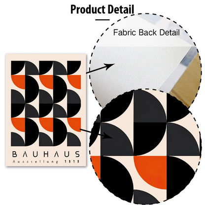 Bauhaus Geometric Lines Rainbow Poster