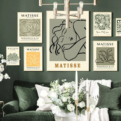 Matisse Abstract Flower Woman Posters