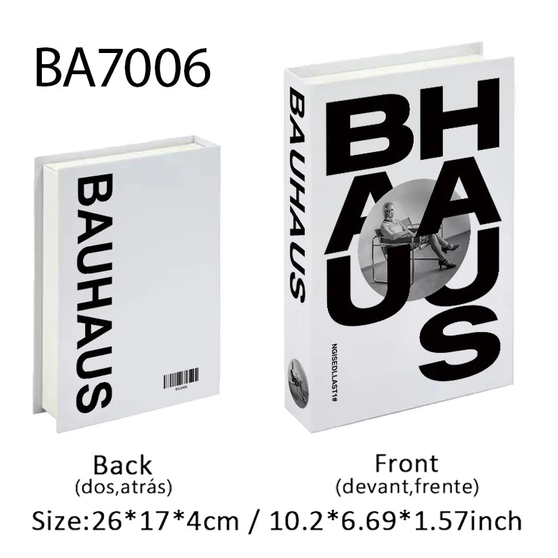 Abstract Bauhaus Luxury Decorative Books Boho Fake Book Storage Box Home Decor Coffee Table Shlef Bedroom Living Room Decoration