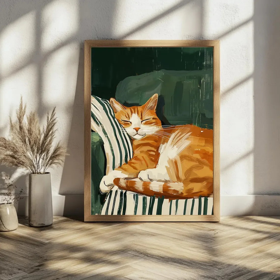 Sleeping Cat Large Wall Art