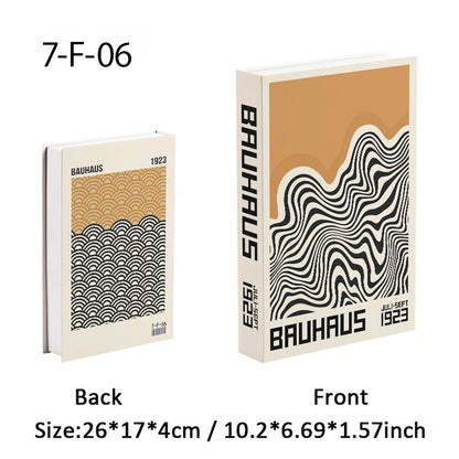 Abstract Bauhaus Luxury Decorative Books Boho Fake Book Storage Box Home Decor Coffee Table Shlef Bedroom Living Room Decoration