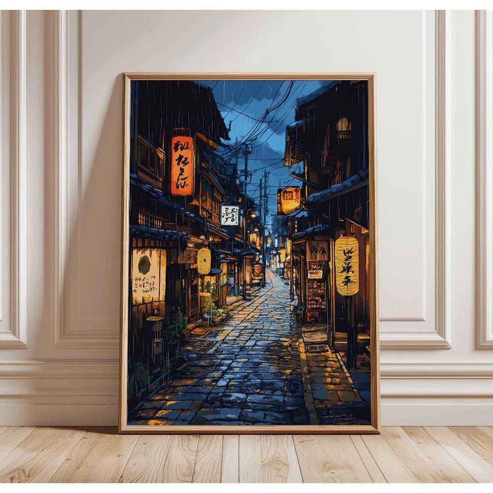 Tokyo Teahouse Cartoon Japanese Print