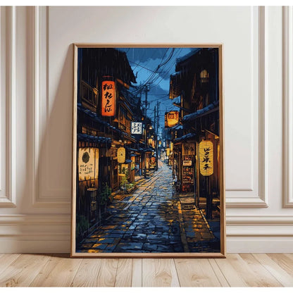 Tokyo Teahouse Cartoon Japanese Print
