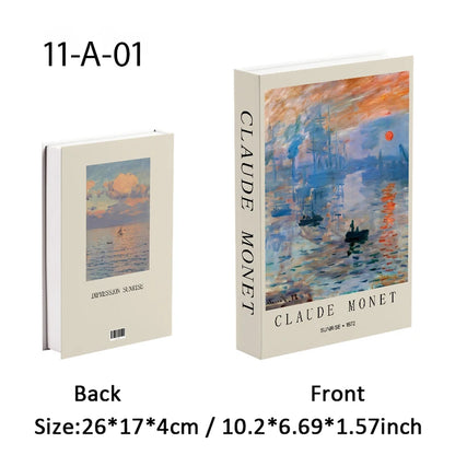 Abstract Bauhaus Luxury Decorative Books Boho Fake Book Storage Box Home Decor Coffee Table Shlef Bedroom Living Room Decoration