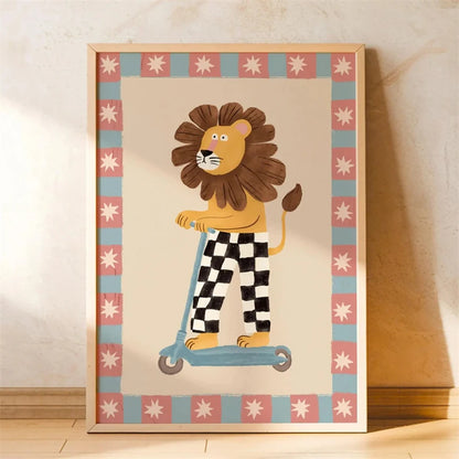 Trendy Playful Animal Poster Kids