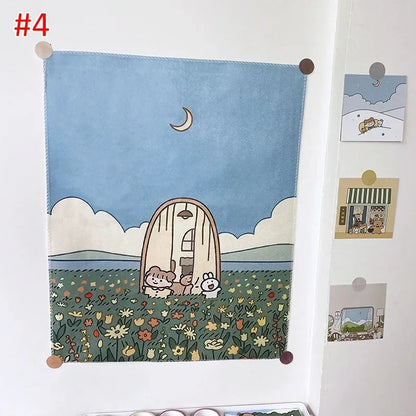 Kawaii Wall Decorating Cloth Tapestry
