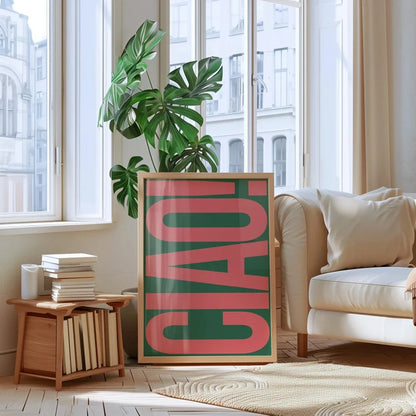 Modern Ciao Letters Poster Wall Art