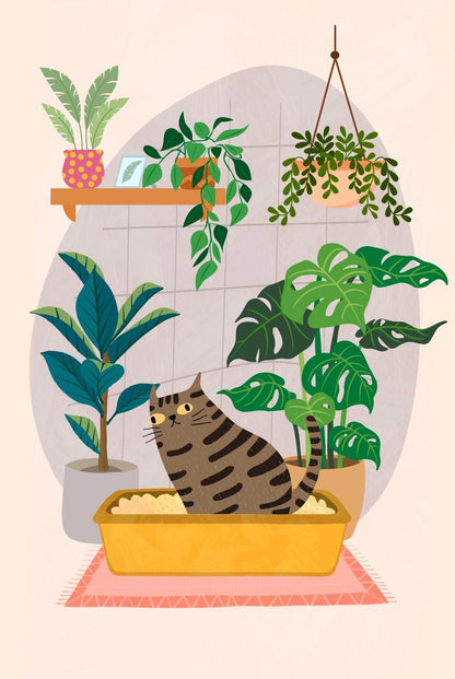 Cartoon Cute Cat's life Poster