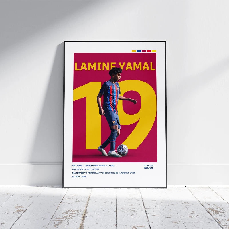 Famous Football Player Soccer Sports Star Posters and Prints Canvas Printing Wall Art Picture for Living Room Home Decor Gifts