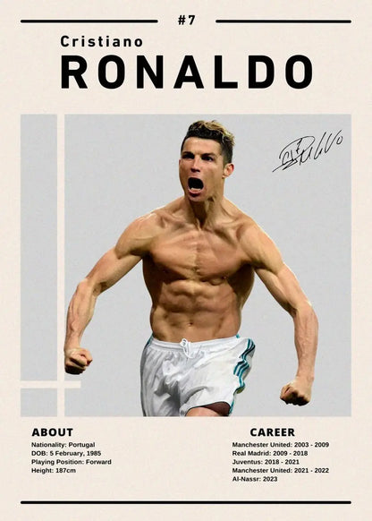 World Famous Football Player Soccer Poster