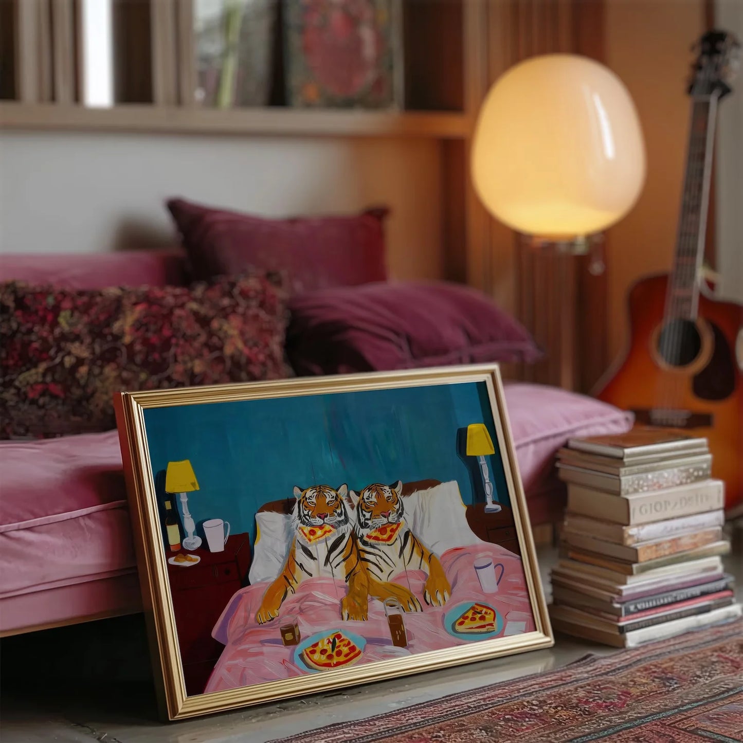Wall Art Tiger Pizza wall art Print