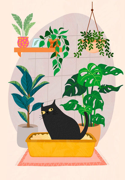 Cartoon Cute Cat's life Poster