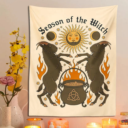 Sun Moon cat Tapestry
