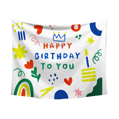 Happy Birthday Background Tapestry Cloth