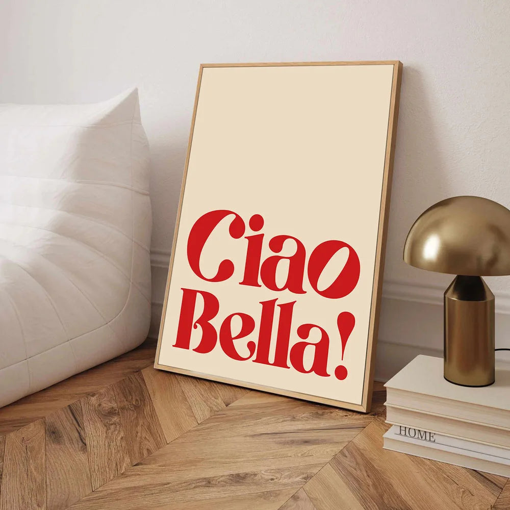 Modern Text OH HI and OK Poster Canvas Print