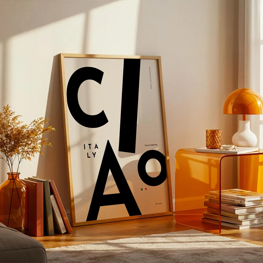 Modern Text OH HI and OK Poster Canvas Print