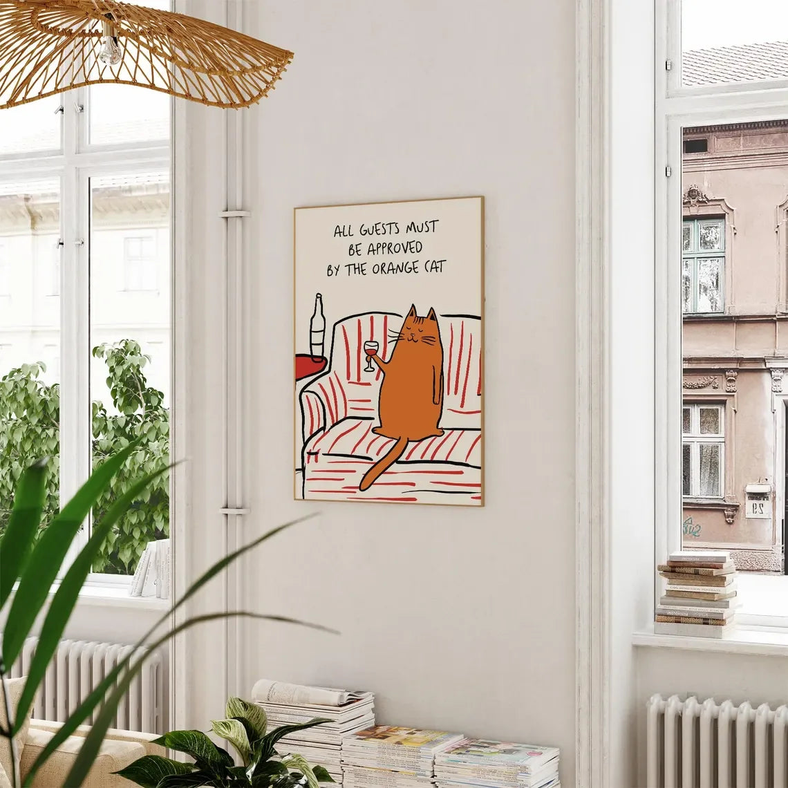 Funny Cat Poster, Trendy Wall Art